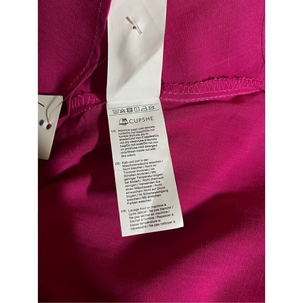 CUPSHE Fuscia Front Twist Keyhole Summer Beach Sleeveless Maxi S New - Picture 10 of 11